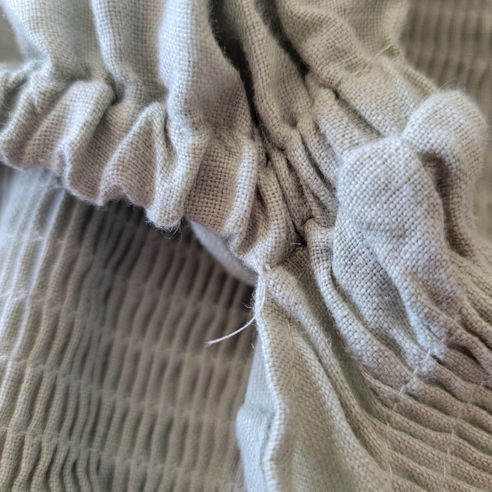 Sleeper 100% linen sage green atlanta midi dress, medium - Picture 14 of 14